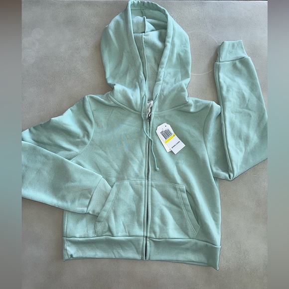 HIPPIE ROSE Juniors' Zip-Up Hoodie in Surf Spray - Picture 2 of 6